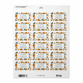 Florida Orange - Ankündigung einer neuen Adresse Adressaufkleber (Vorne)