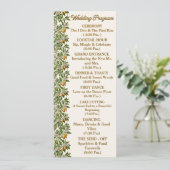 Florida Orange Blossom Florales Hochzeitsprogramm Programm (Stehend Vorderseite)