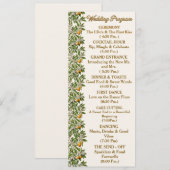 Florida Orange Blossom Florales Hochzeitsprogramm Programm (Vorne/Hinten)