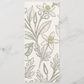 Florida Orange Blossom Gold Elegante Hochzeitsprog Programm (Rückseite)