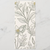 Florida Orange Blossom Gold Elegante Hochzeitsprog Programm (Rückseite)