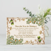 Florida Orange Blossom Hochzeitseinladung Save The Date (Stehend Vorderseite)