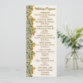 Florida Orange Blossom Hochzeitsprogrammkarte Programm (Stehend Vorderseite)