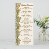 Florida Orange Blossom Hochzeitsprogrammkarte Programm (Stehend Vorderseite)