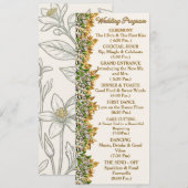 Florida Orange Blossom Hochzeitsprogrammkarte Programm (Vorne/Hinten)