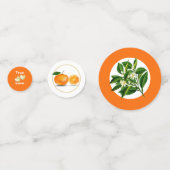 Florida Orange & Blossom Personalisiert Konfetti (Vorderseiten)