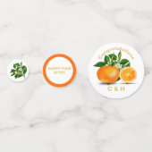 Florida Orange & Blossom Personalisiert Konfetti (Rückseiten)
