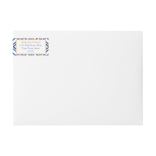 Florida Orange Blue White Tile Polterabend (Vorderseite)