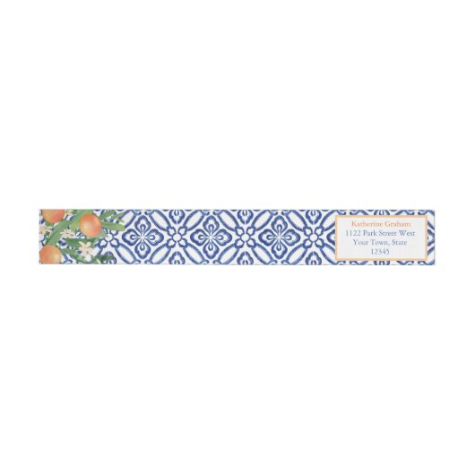 Florida Orange Blue White Tile Polterabend (Person)