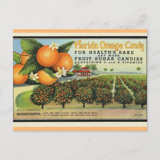 Florida Orange Candy Postkarte (Vorderseite)