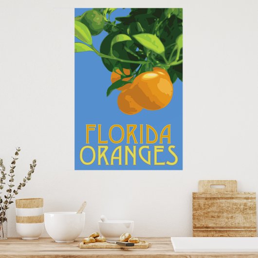 Florida Orange Fruit Poster 24 x 36 (Küche)
