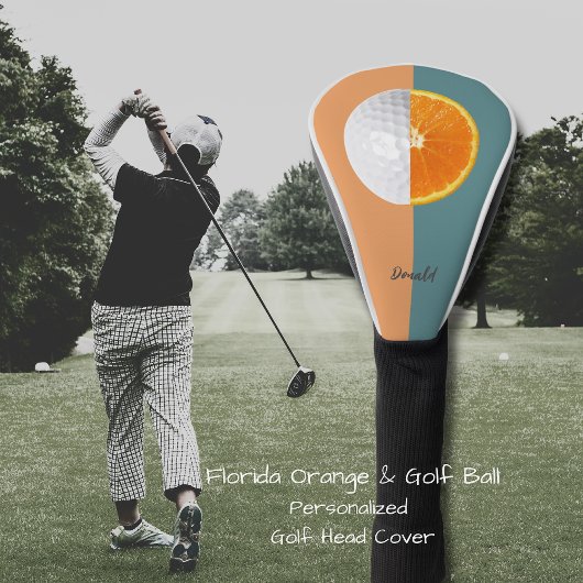 Florida Orange Golf Ball Golf Head Cover Golf Headcover