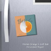 Florida Orange Golf Ball Magnet