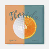 Florida Orange Golf Ball Magnet (Vorne)