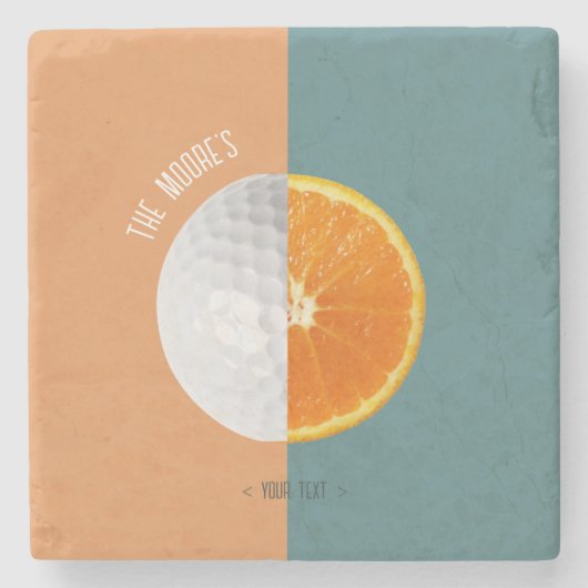 Florida Orange Golf Ball Steinuntersetzer (Vorderseite)