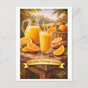 Florida Orange Juice (Amerikanische Lebensmittelse Postkarte