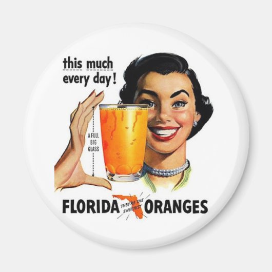 Florida Orange Juice Magnet (Vorne)