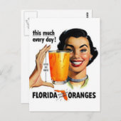 Florida Orange Juice Postkarte (Vorne/Hinten)