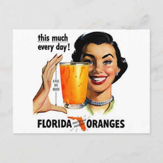 Florida Orange Juice Postkarte (Vorderseite)