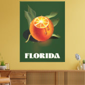 Florida Orange Reiseplakat Leinwanddruck (Insitu (Wohnzimmer))