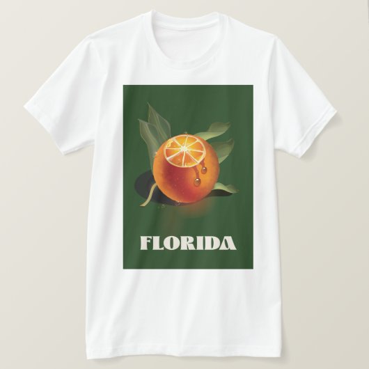 Florida Orange Reiseplakat T-Shirt (Design vorne)
