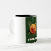 Florida Orange Reiseplakat Zweifarbige Tasse (Vorderseite Links)