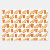 Florida Orange Slice Juice Glass OJ Citrus Fruit Geschenkpapier Set (Vorderseite 2)