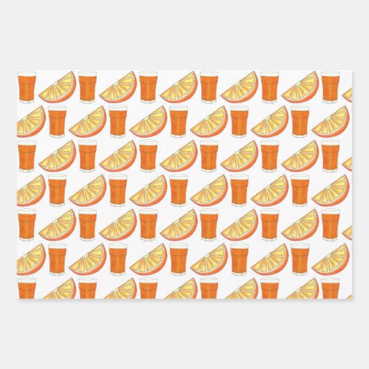Florida Orange Slice Juice Glass OJ Citrus Fruit Geschenkpapier Set (Vorderseite 2)