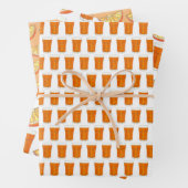 Florida Orange Slice Juice Glass OJ Citrus Fruit Geschenkpapier Set (Beispiel)