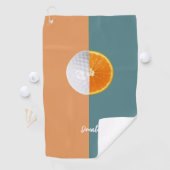 Florida Orange und Golf Ball Golfhandtuch (Insitu)