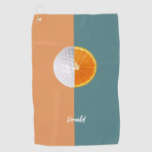Florida Orange und Golf Ball Golfhandtuch (Vorderseite)