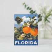 Florida Oranges Vintage Travel Postkarte (Stehend Vorderseite)
