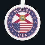 Florida Ornament<br><div class="desc">Florida,  Jacksonville,  Miami,  Tampa,  Orlando,  Fort Lauderdale,  Key West,  Ocean Drive,  Key Biscayne,  Miami Beach, </div>