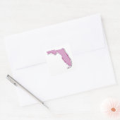 Florida Outline-Aufkleber Quadratischer Aufkleber (Umschlag)