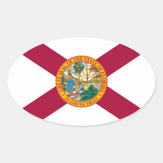 Florida Ovaler Aufkleber (Vorderseite)