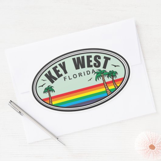 Florida Ovaler Aufkleber (Umschlag)