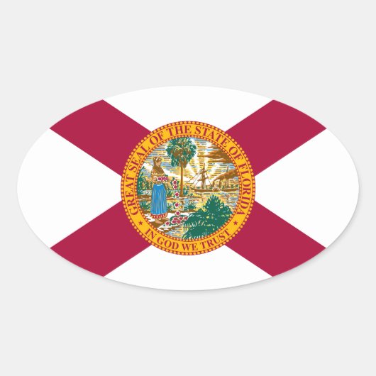 Florida Ovaler Aufkleber (Vorderseite)