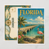 Florida Overseas Highway GeoSaga Postkarte (Vorne/Hinten)
