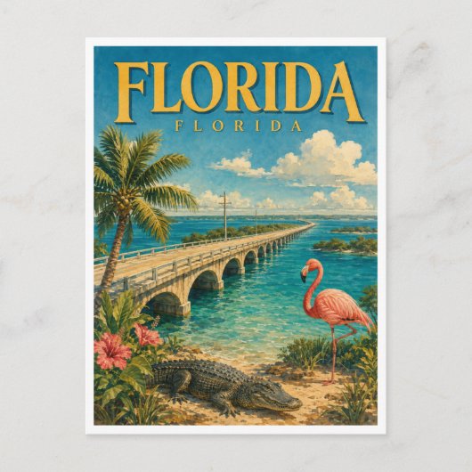 Florida Overseas Highway GeoSaga Postkarte (Vorderseite)