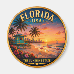 Florida Palm Beach Urlaubserinnerungen 🟡 Magnet