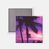 Florida Palm Sunset Magnet (Vorderseite/Rückseite)