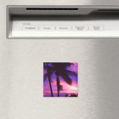Florida Palm Sunset Magnet (In Situ (Geschirrspüler))