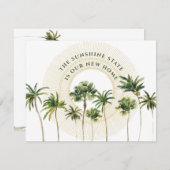Florida Palm Trees Golden Sun Neue Adresse Ankündi Ankündigung (Vorne/Hinten)