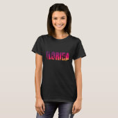 Florida Palm Trees Miami Beach Sunset T-Shirt (Vorne ganz)