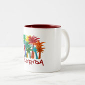 Florida-Palme-Tasse Zweifarbige Tasse (VorderseiteRechts)