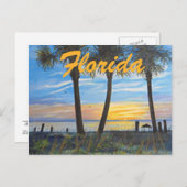 "FLORIDA PALMS SPRING BREAK POSTCARD " POSTKARTE (Vorne/Hinten)