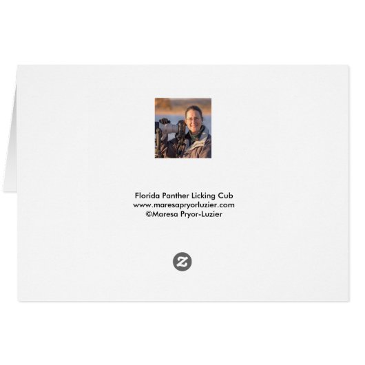 Florida Panther Licking Cub (Rückseite Horizontal)