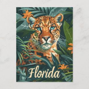 Florida Panther Vintag Postkarte