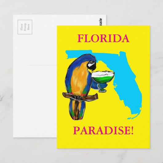 FLORIDA PARROTS POSTKARTE (Vorne/Hinten)