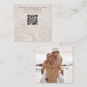 Florida-Passport-Hochzeits-QR Begleitkarte